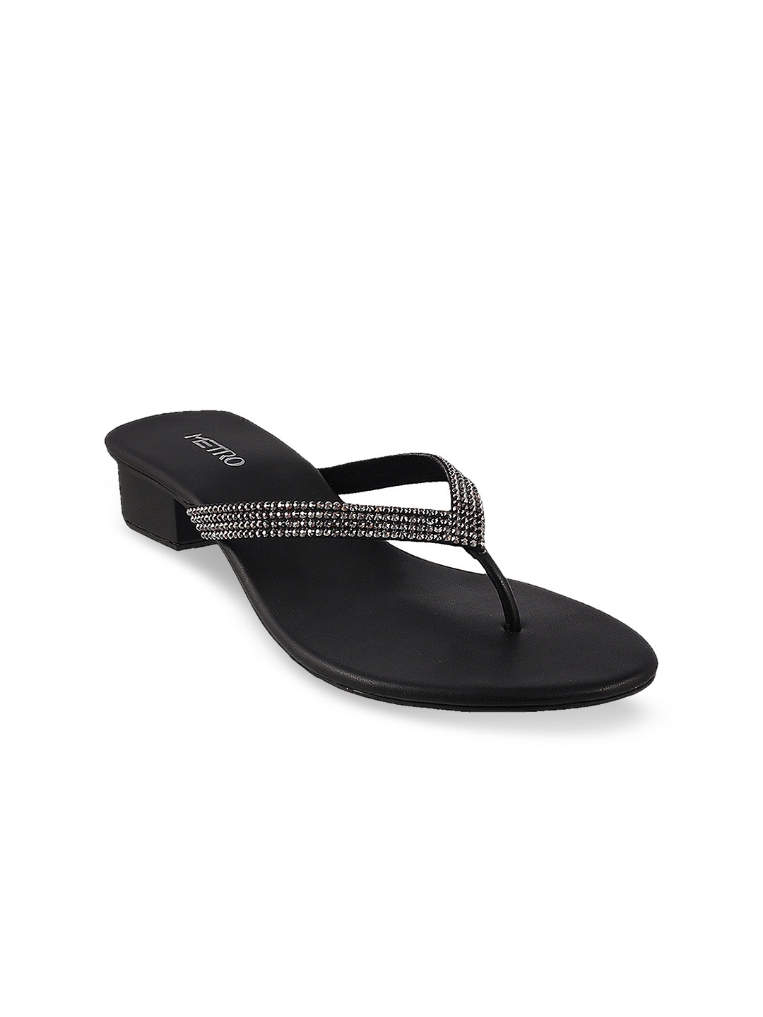 

Metro Women Black Embellished Sandals