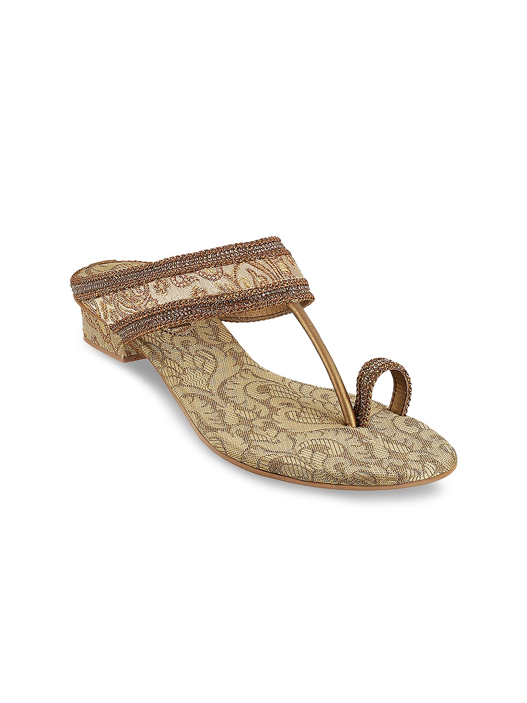 

Metro Women Gold-Toned Solid Sandals