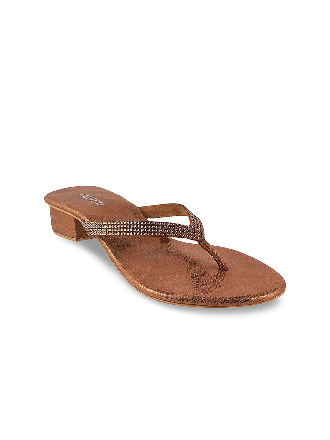 

Metro Women Gold-Toned Embellished Sandals