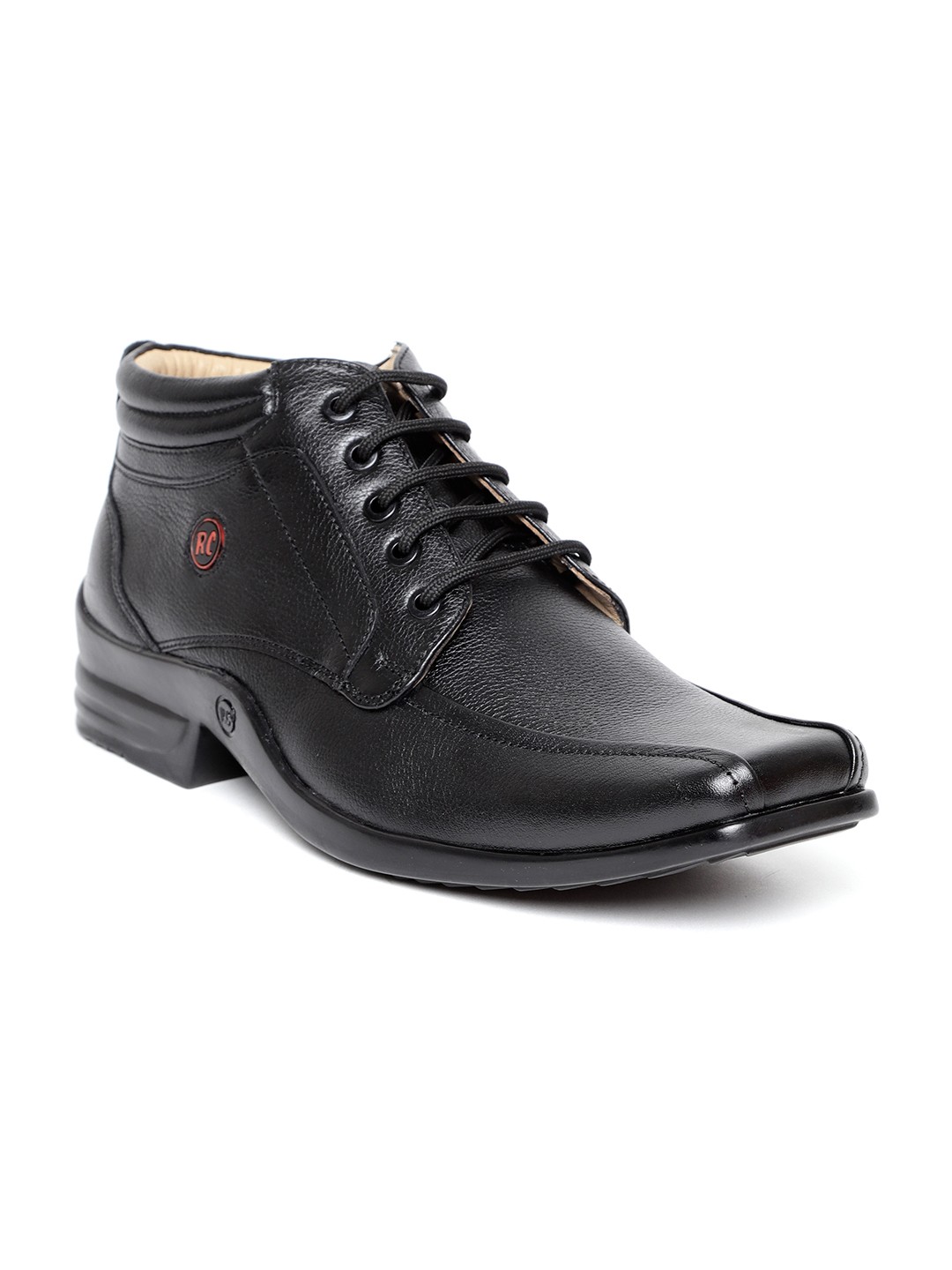 

Red Chief Men Black Leather Chukka Boots