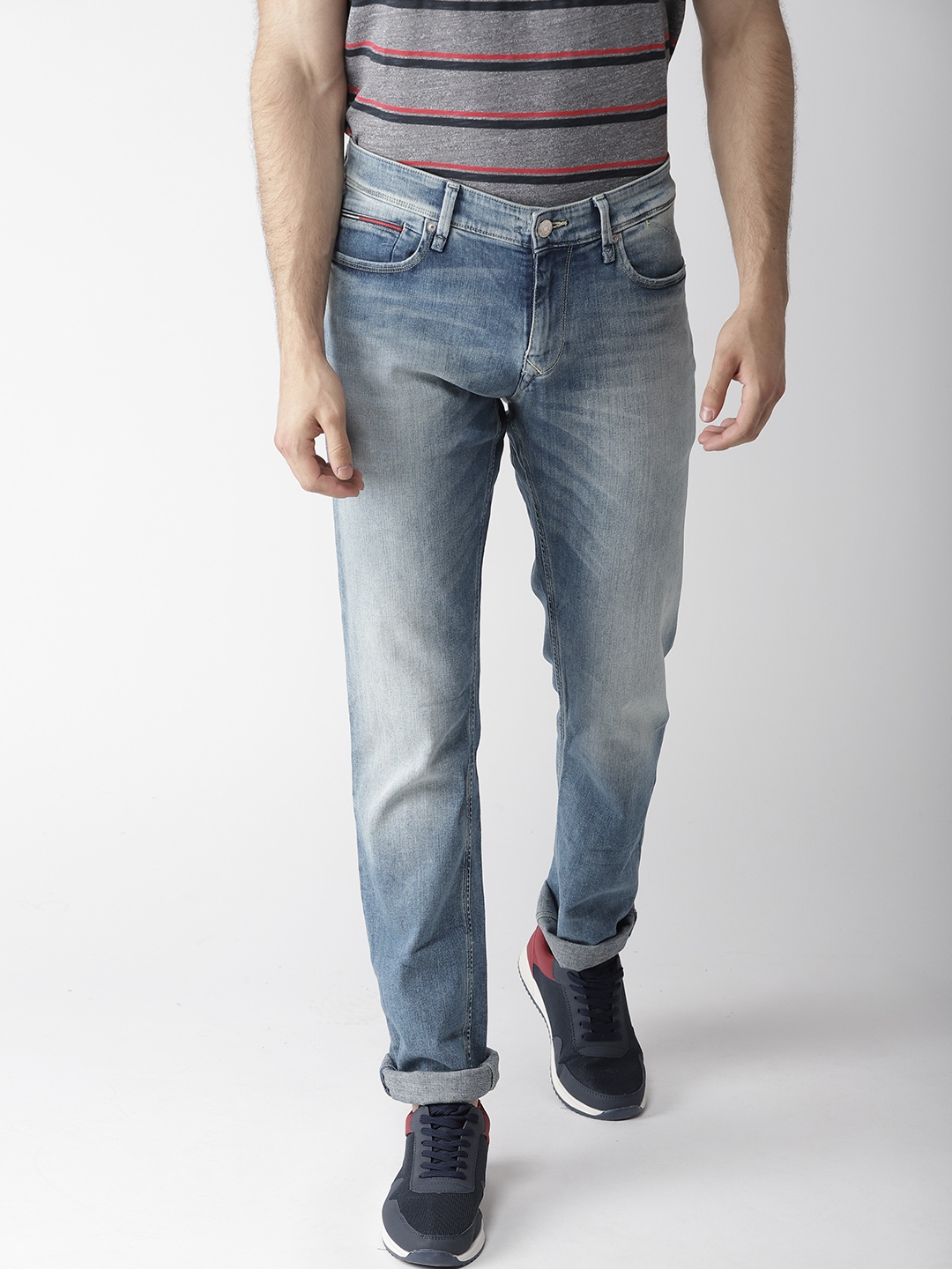 

Tommy Hilfiger Men Blue Skinny Fit Low-Rise Clean Look Stretchable Jeans