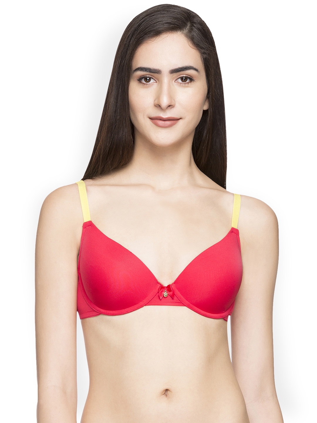 

Candyskin Women Pink & Yellow Solid Underwired Lightly Padded T-shirt Bra