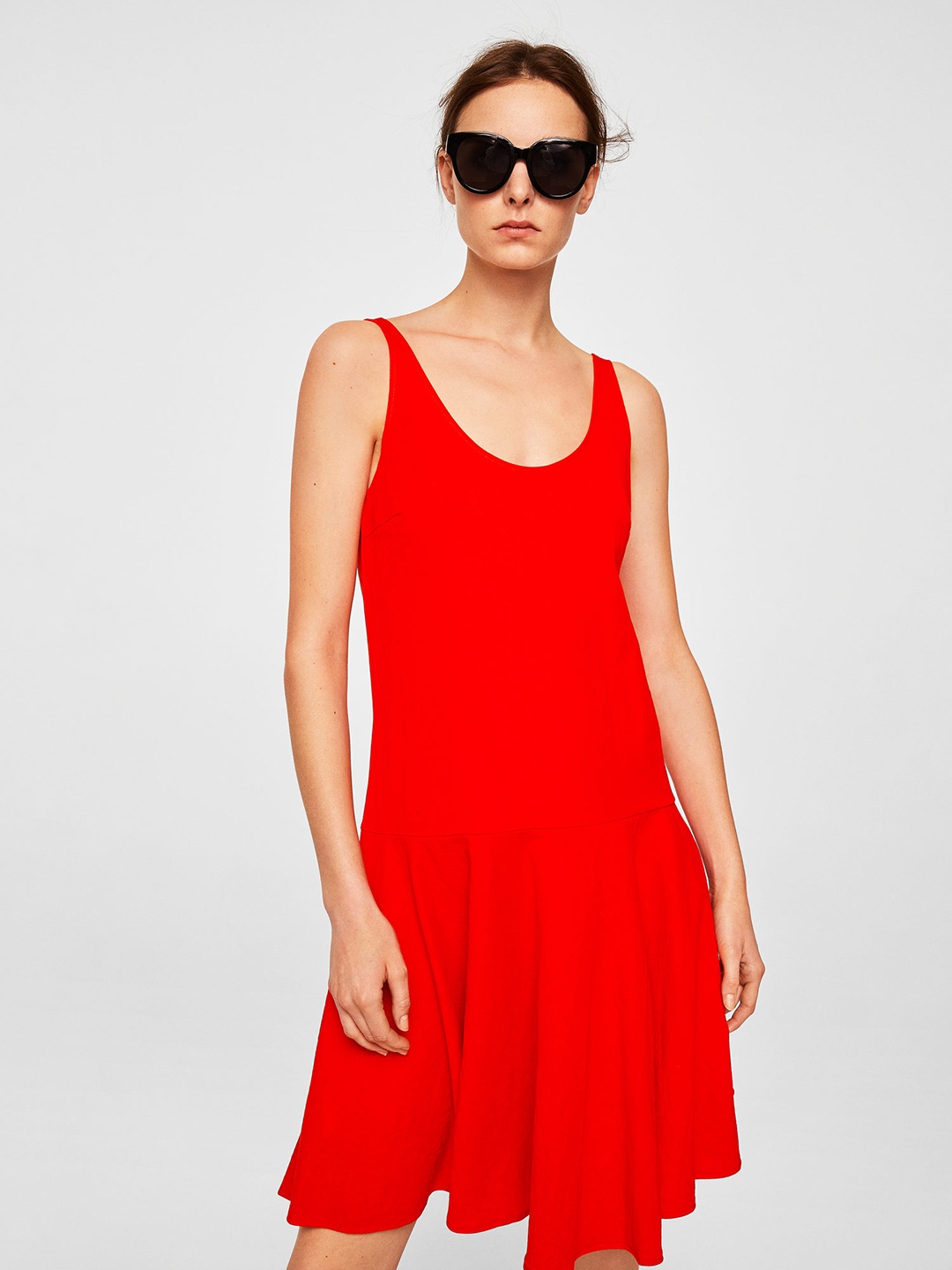 

MANGO Women Red Solid Fit & Flare Dress