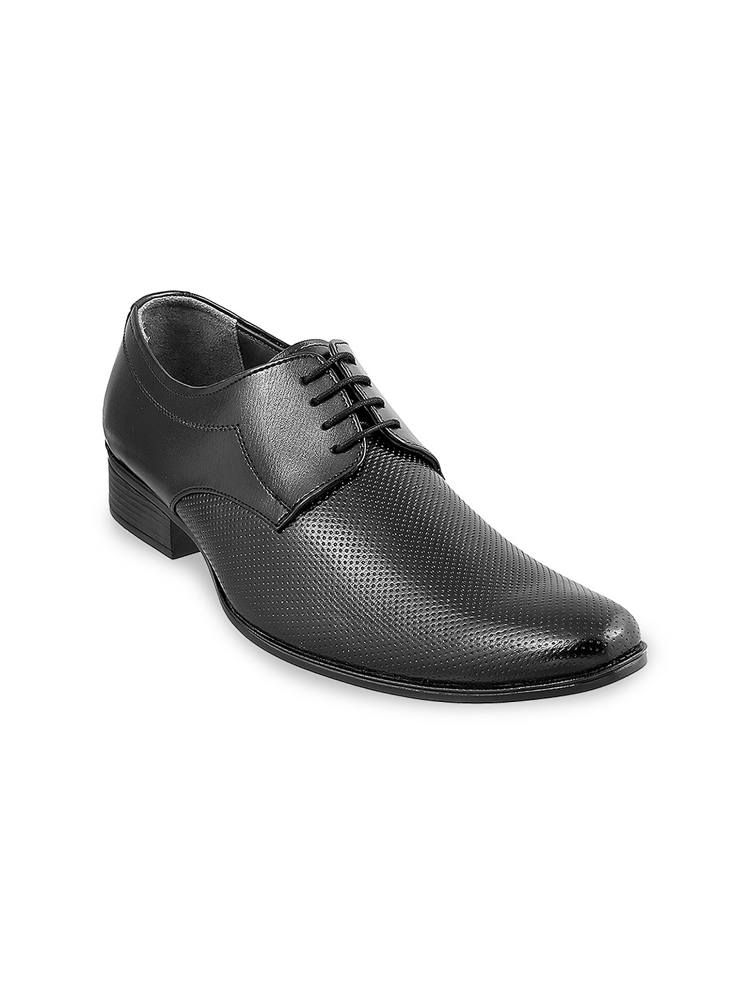 

Mochi Men Black Textured Leather Derbys