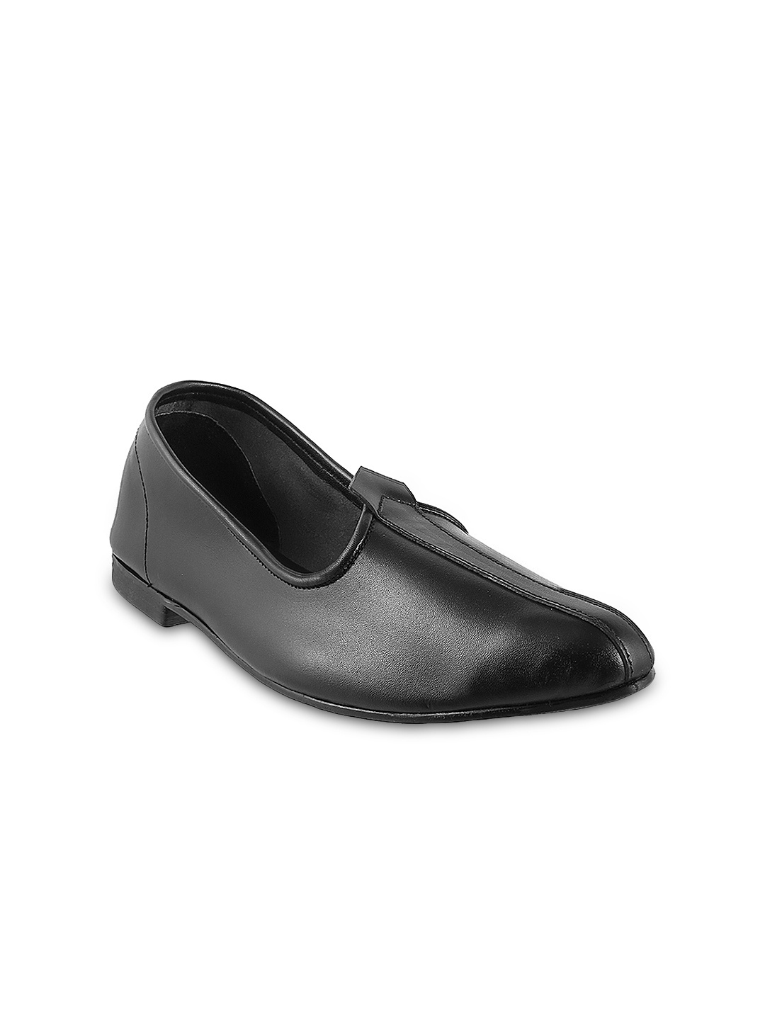

Mochi Men Black Leather Shoe-Style Sandals