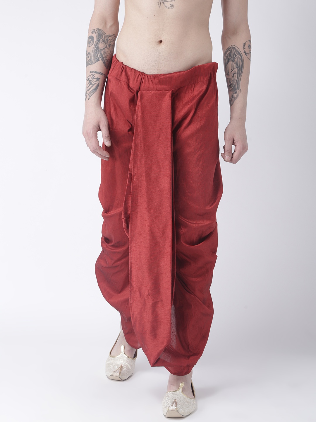 

Hangup Men Maroon Ready to Wear Dhoti