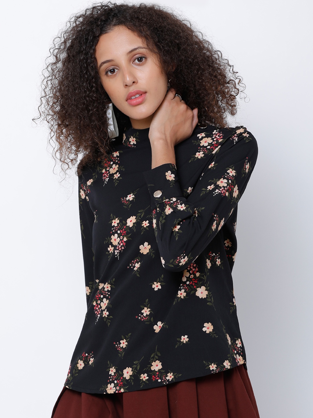 

Tokyo Talkies Women Black Printed Top