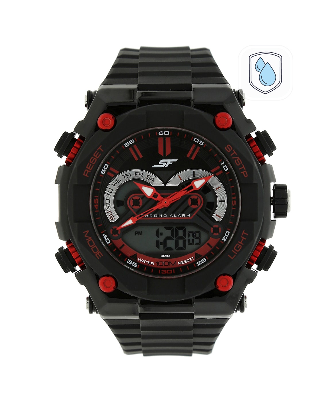 

Sonata Men Black Analogue Watch NK77030PP01