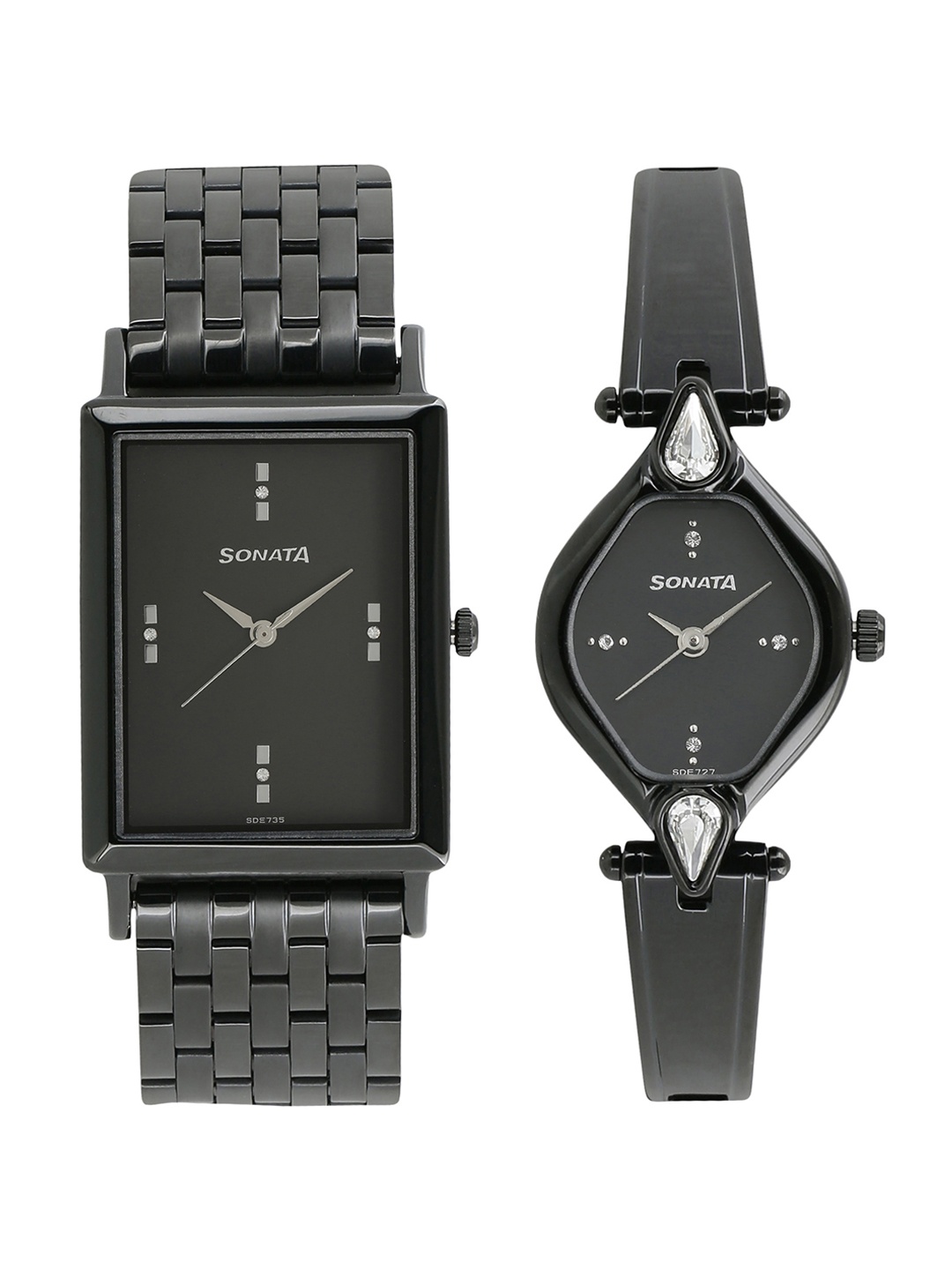 

Sonata Men Black Analogue Watch