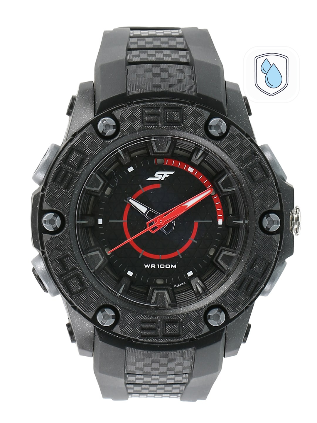 

Sonata Men Black Analogue Watch NK77060PP01