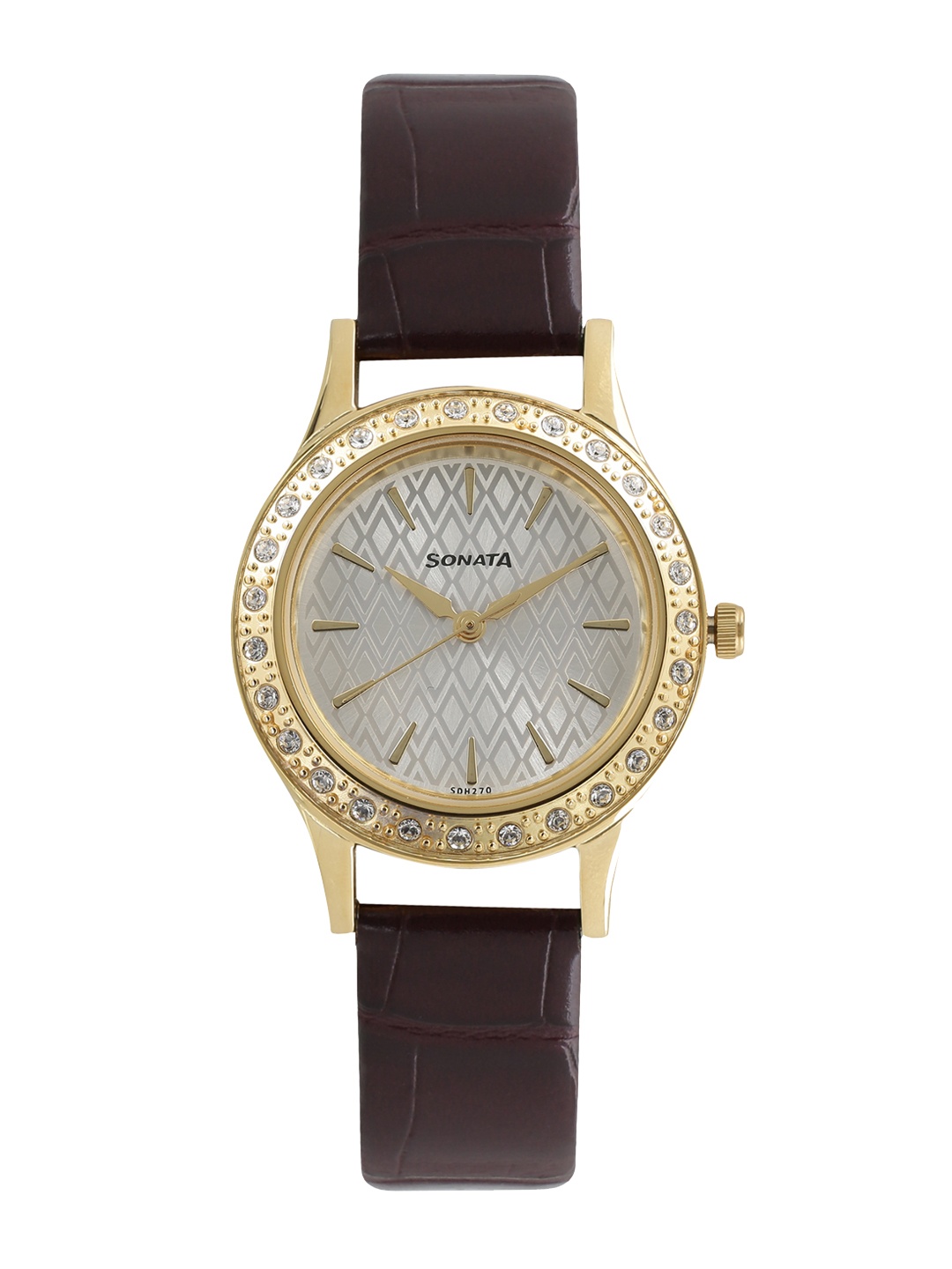 

Sonata Stardust Women Silver Analogue watch NL8123YL04