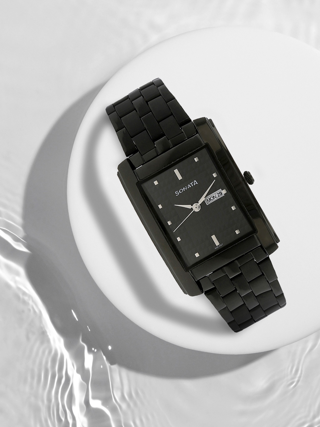 

Sonata Men Black Analogue Watch NK7953NM02