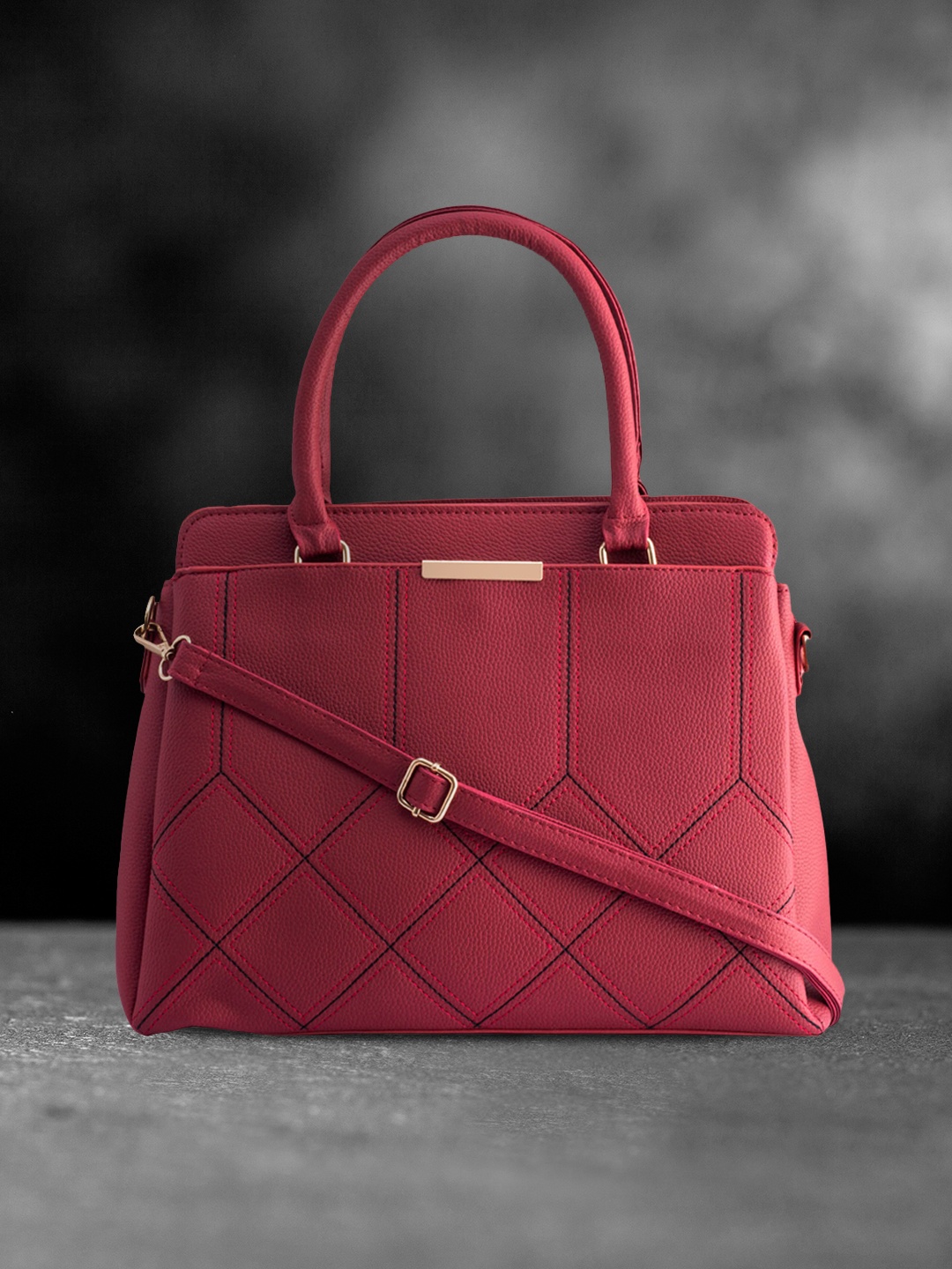 

LEGAL BRIBE Red Solid Handheld Bag