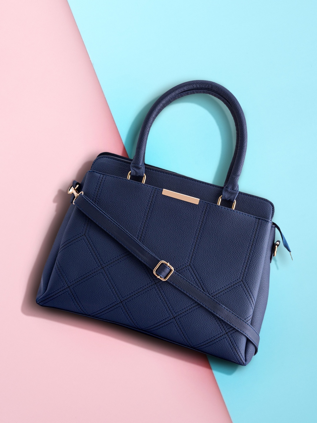 

LEGAL BRIBE Blue Solid Handheld Bag