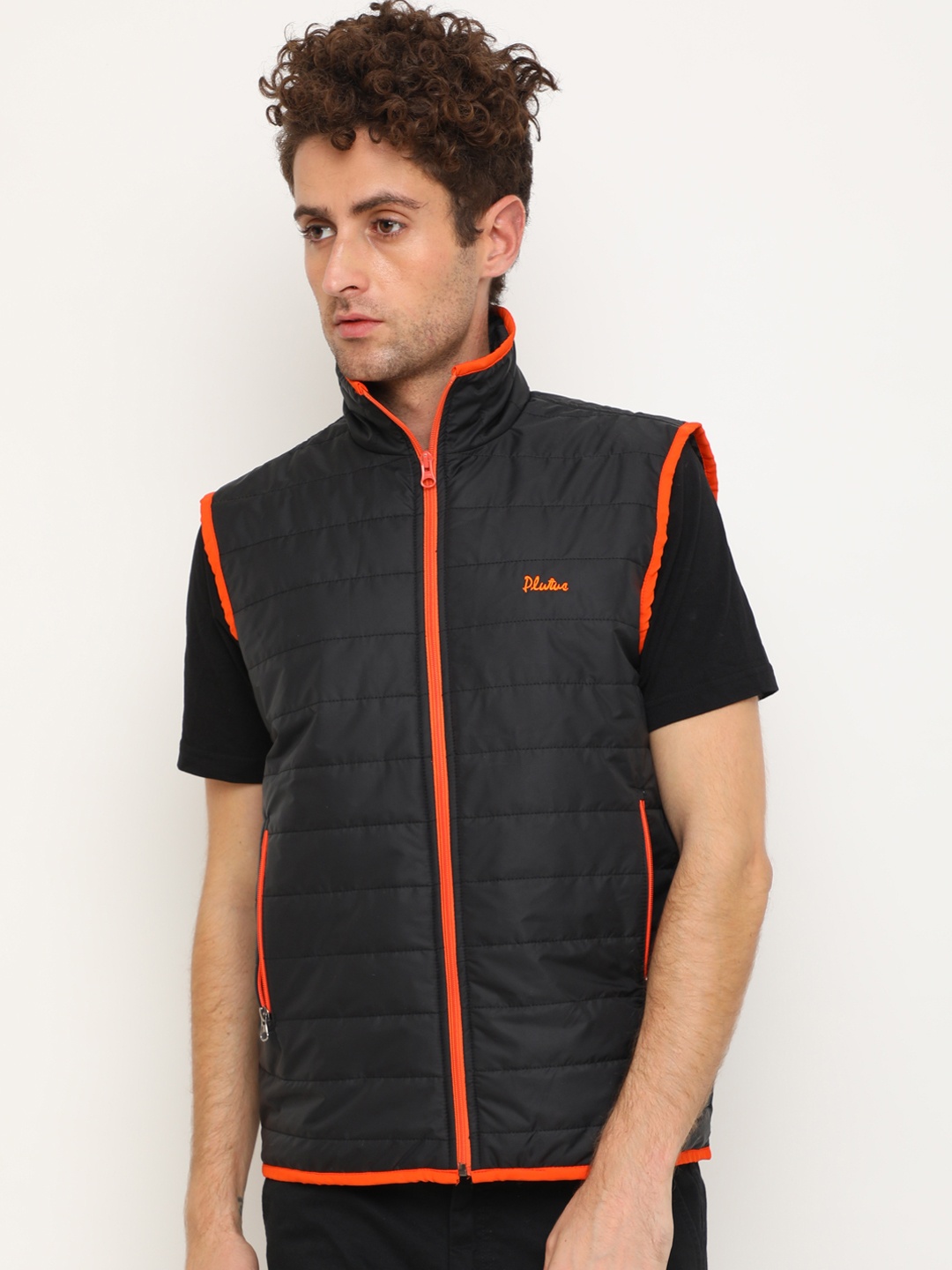 

Plutus Men Black Solid Lightweight Quilted Jacket
