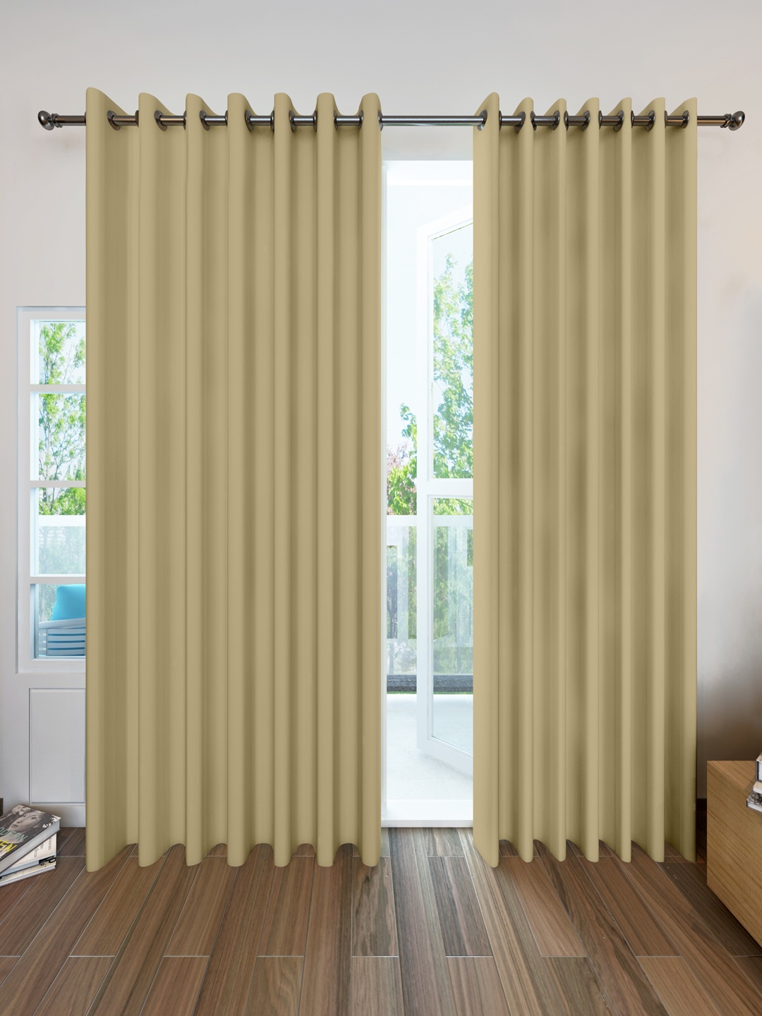 

Divine Casa Khaki Black Out Door Curtains