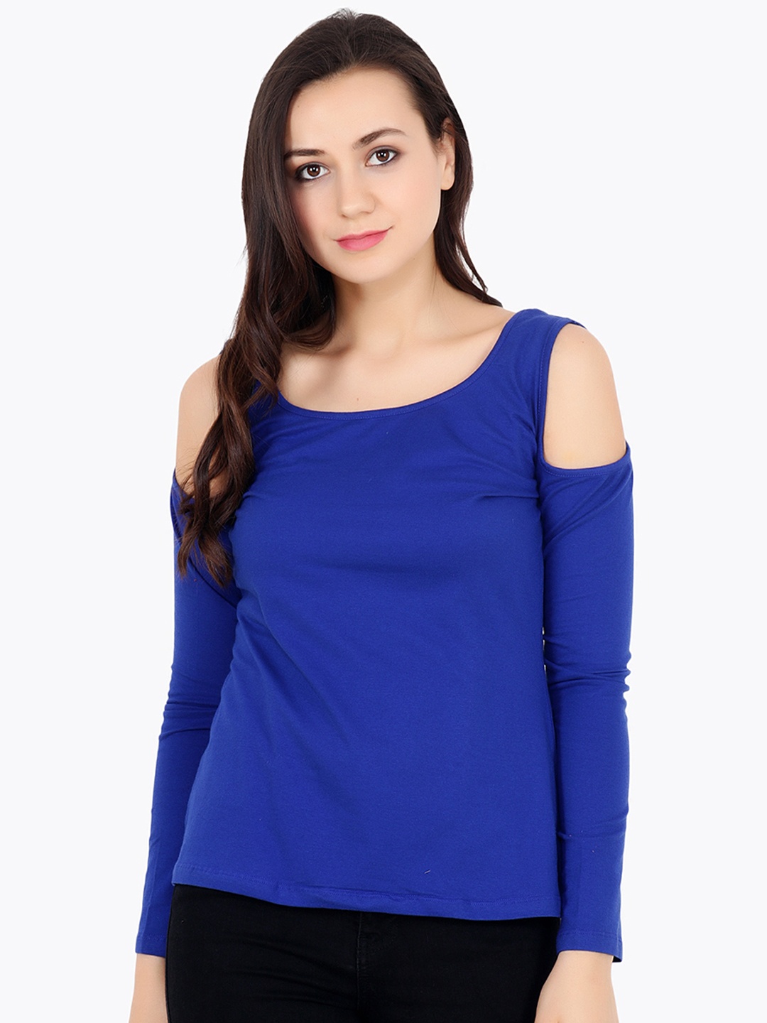 

Cation Women Blue Solid Top