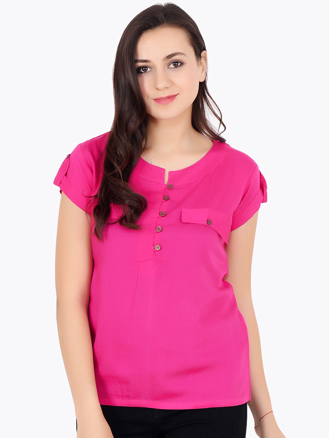 

Cation Women Pink Solid Top