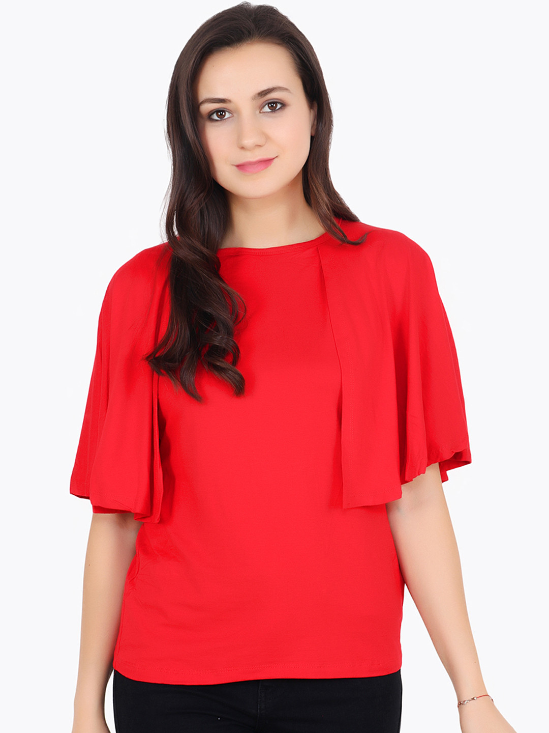 

Cation Women Red Solid Top
