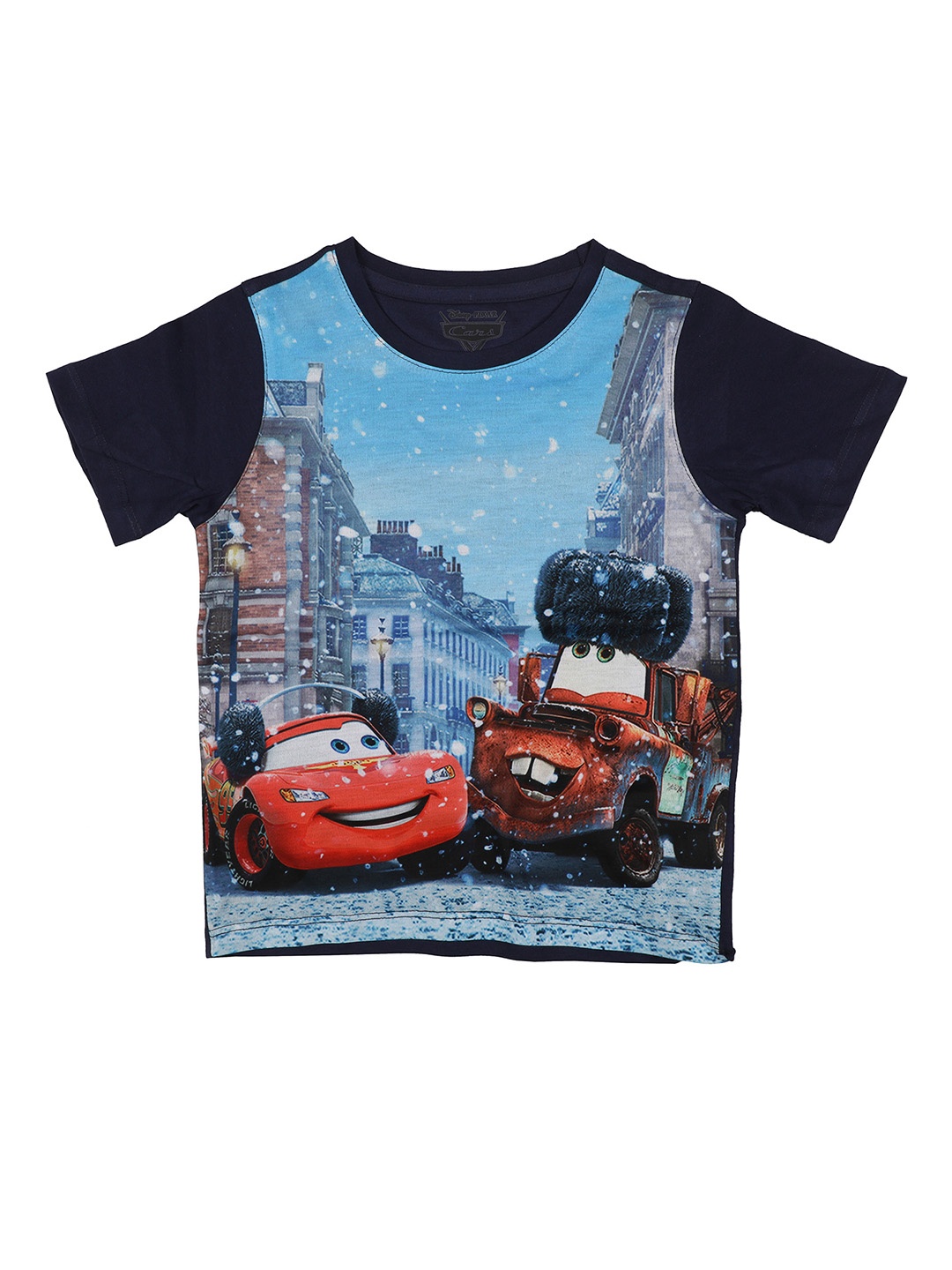 

Disney by Wear Your Mind Boys Blue Printed Round Neck T-shirt