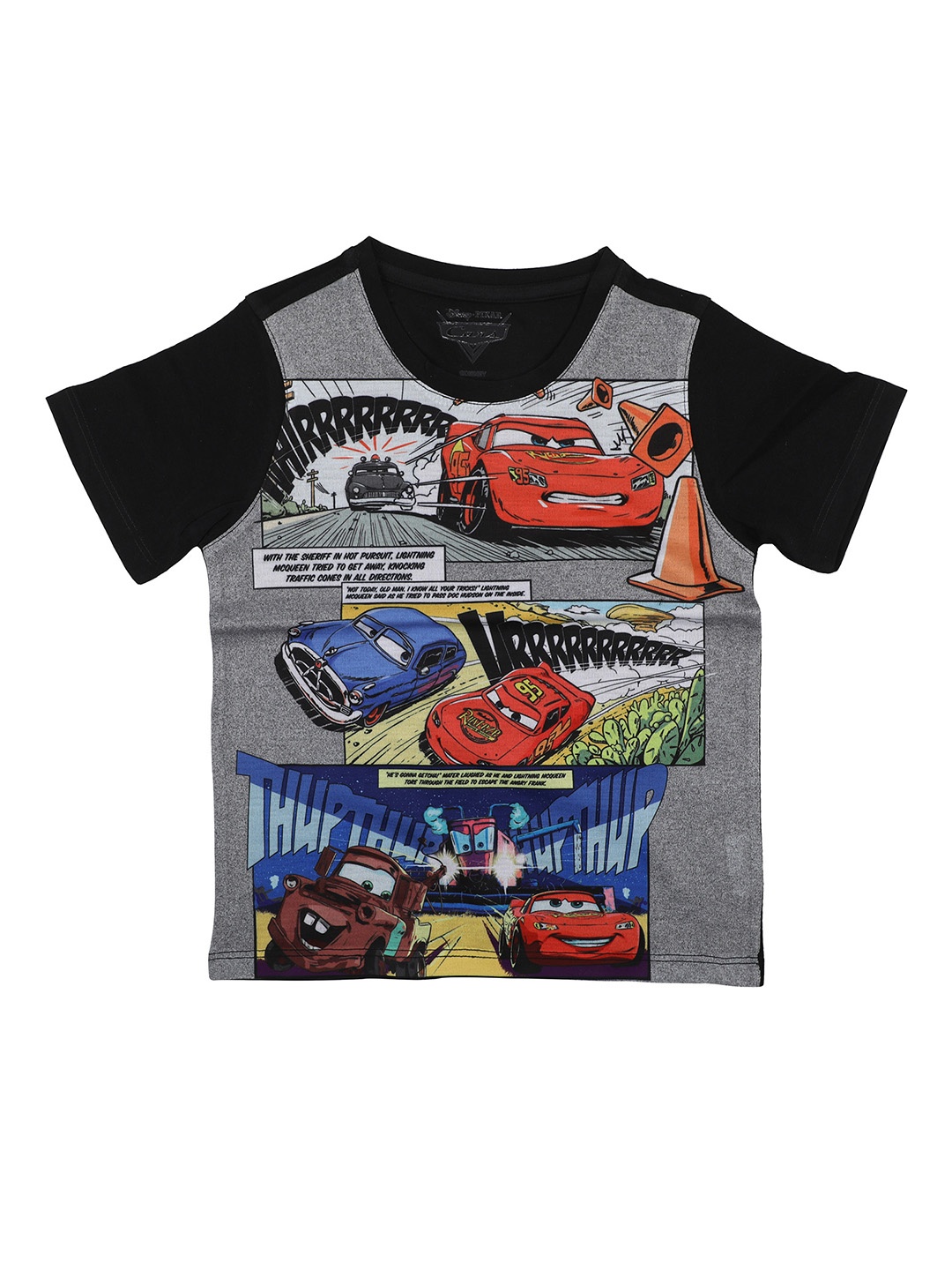 

Disney by Wear Your Mind Boys Grey Printed Round Neck T-shirt