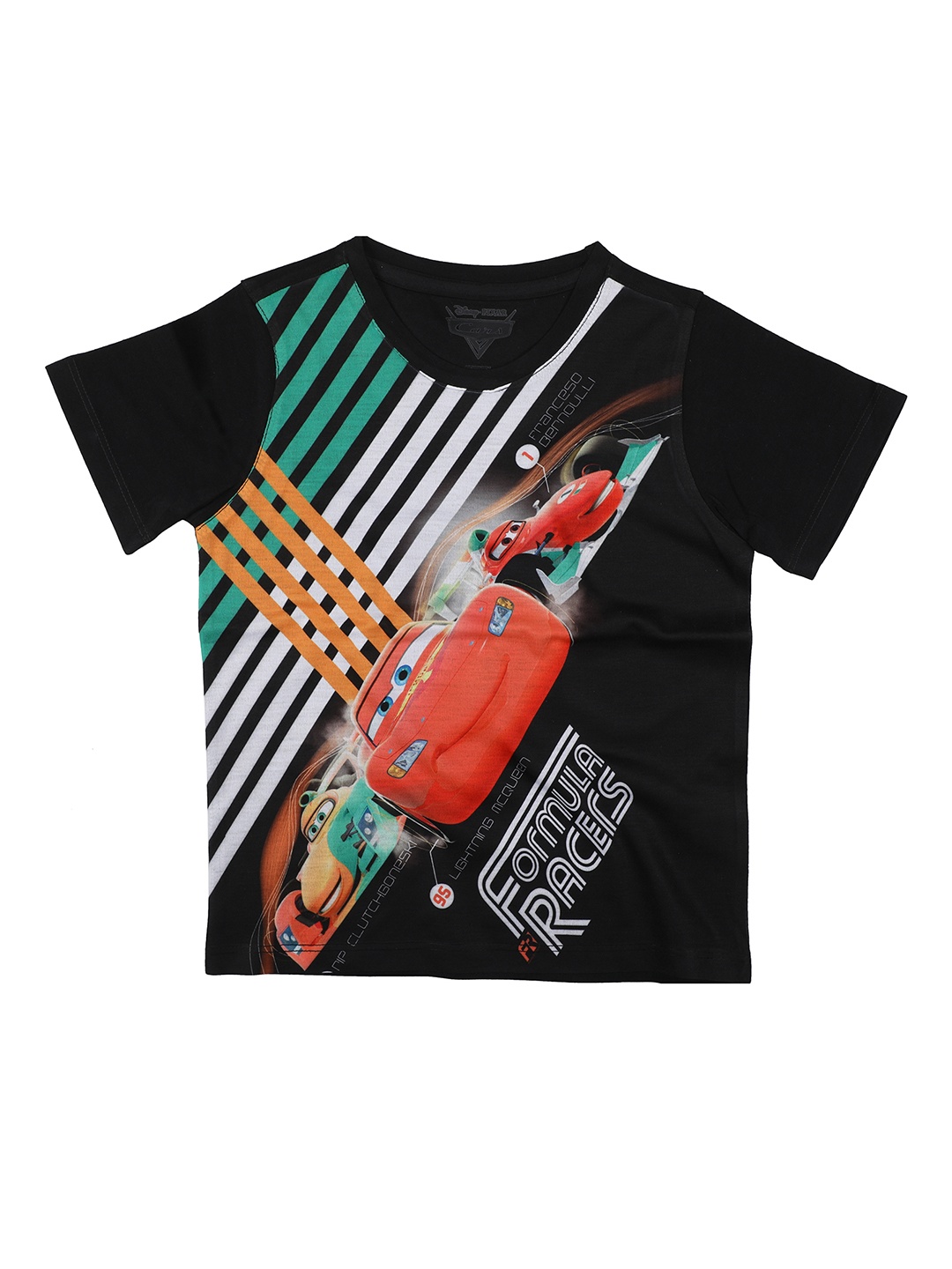 

Disney by Wear Your Mind Boys Black Printed Round Neck T-shirt