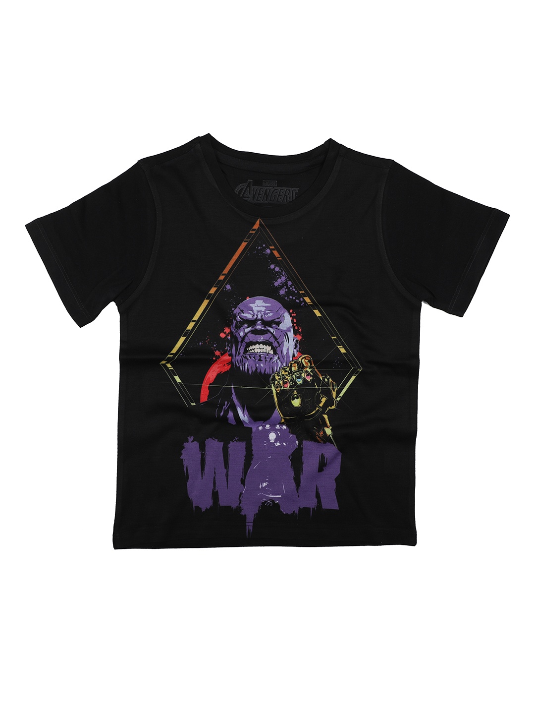 

Marvel by Wear Your Mind Boys Black Printed Round Neck T-shirt