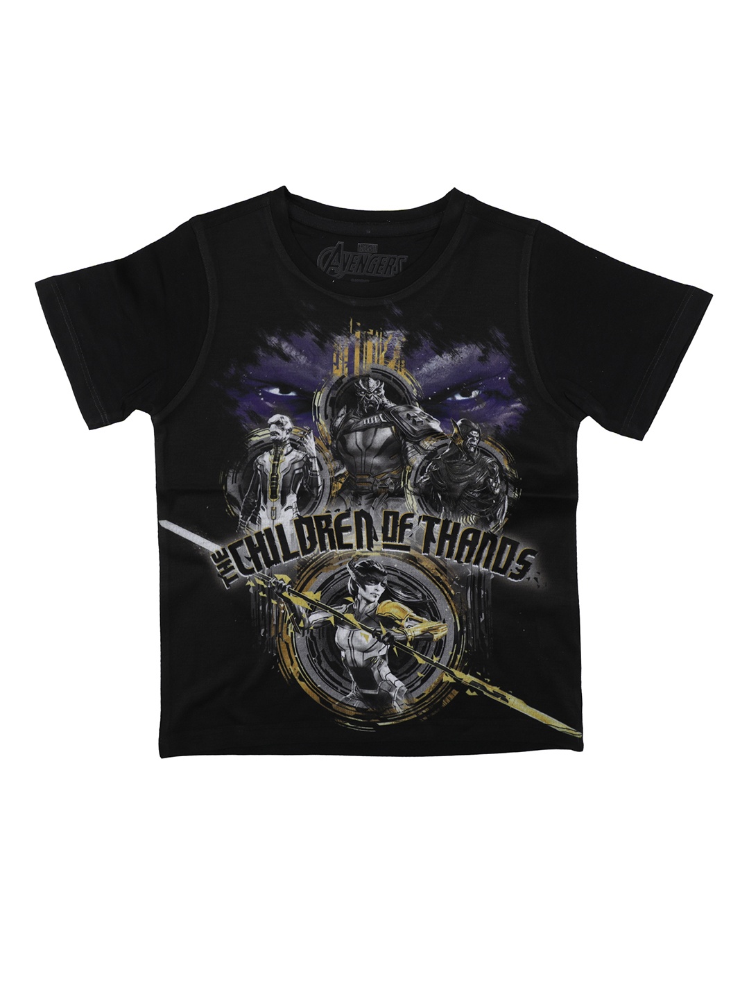 

Marvel by Wear Your Mind Boys Black Printed Round Neck T-shirt