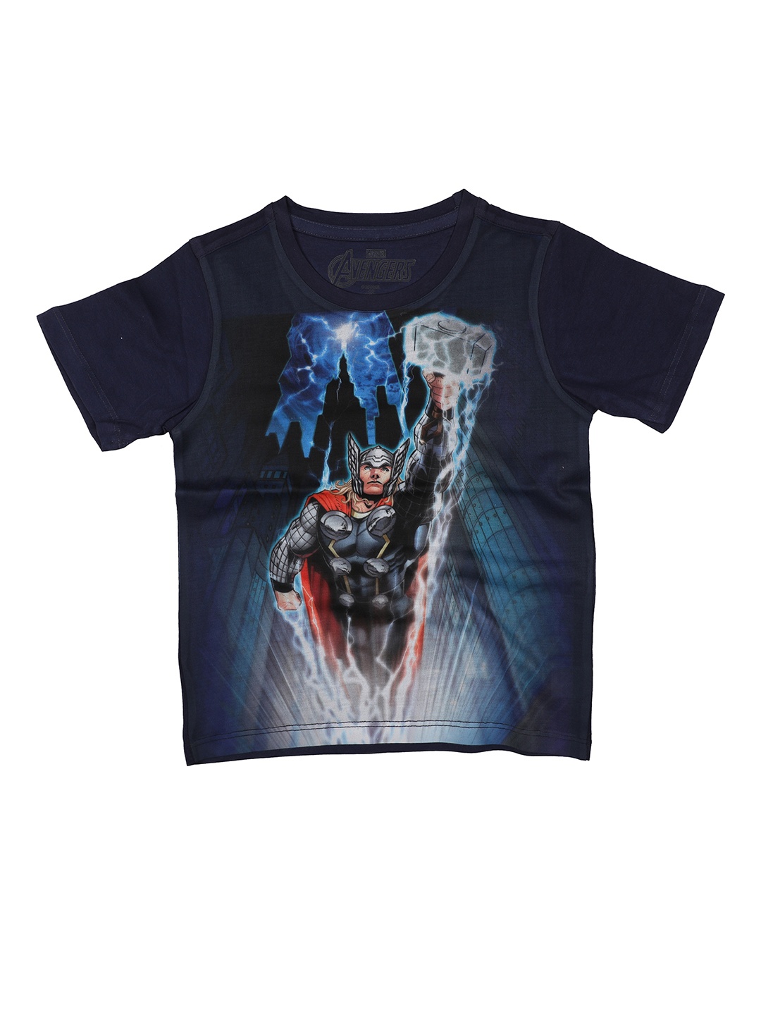 

Marvel by Wear Your Mind Boys Blue Printed Round Neck T-shirt