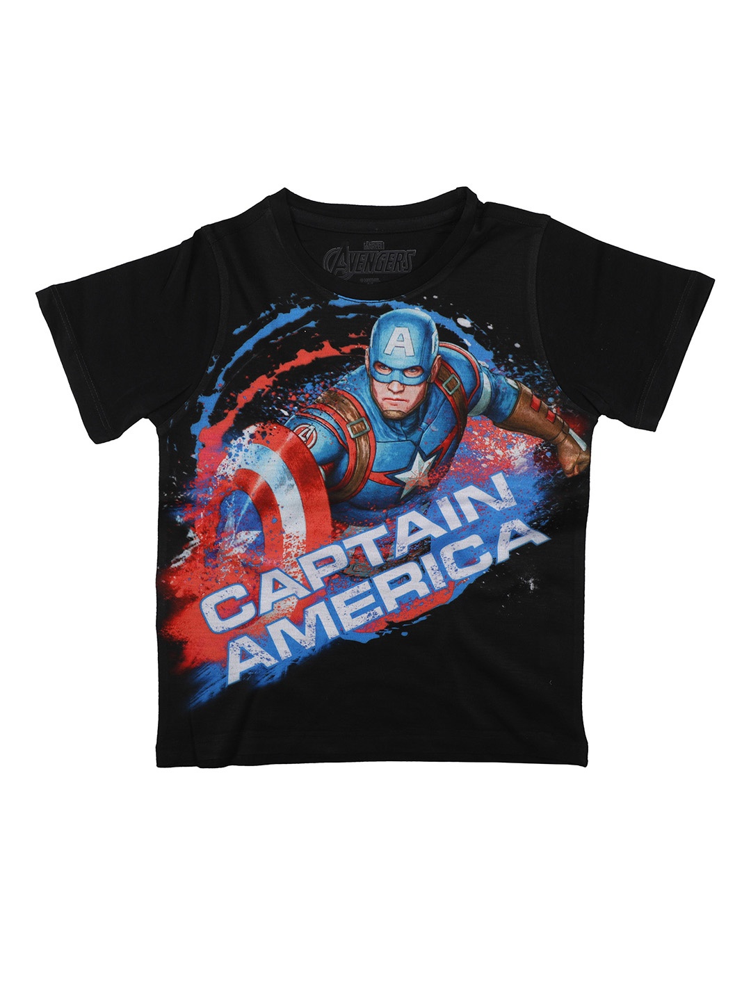 

Marvel by Wear Your Mind Boys Black Printed Round Neck T-shirt