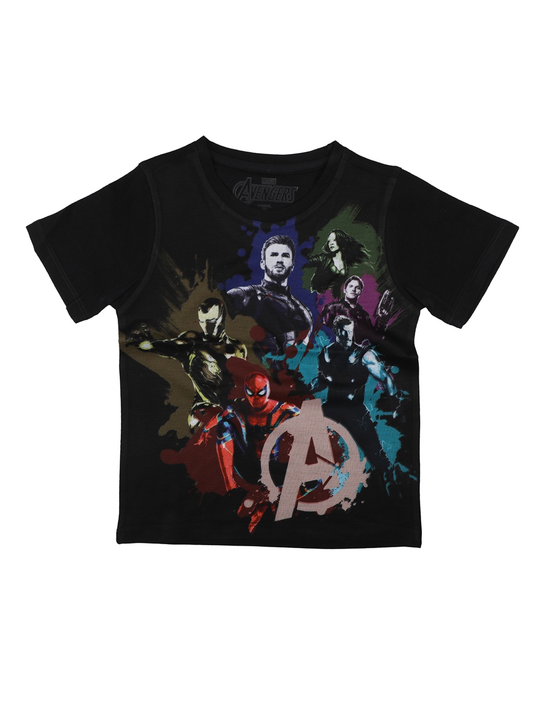 

Marvel by Wear Your Mind Boys Black Printed Round Neck T-shirt