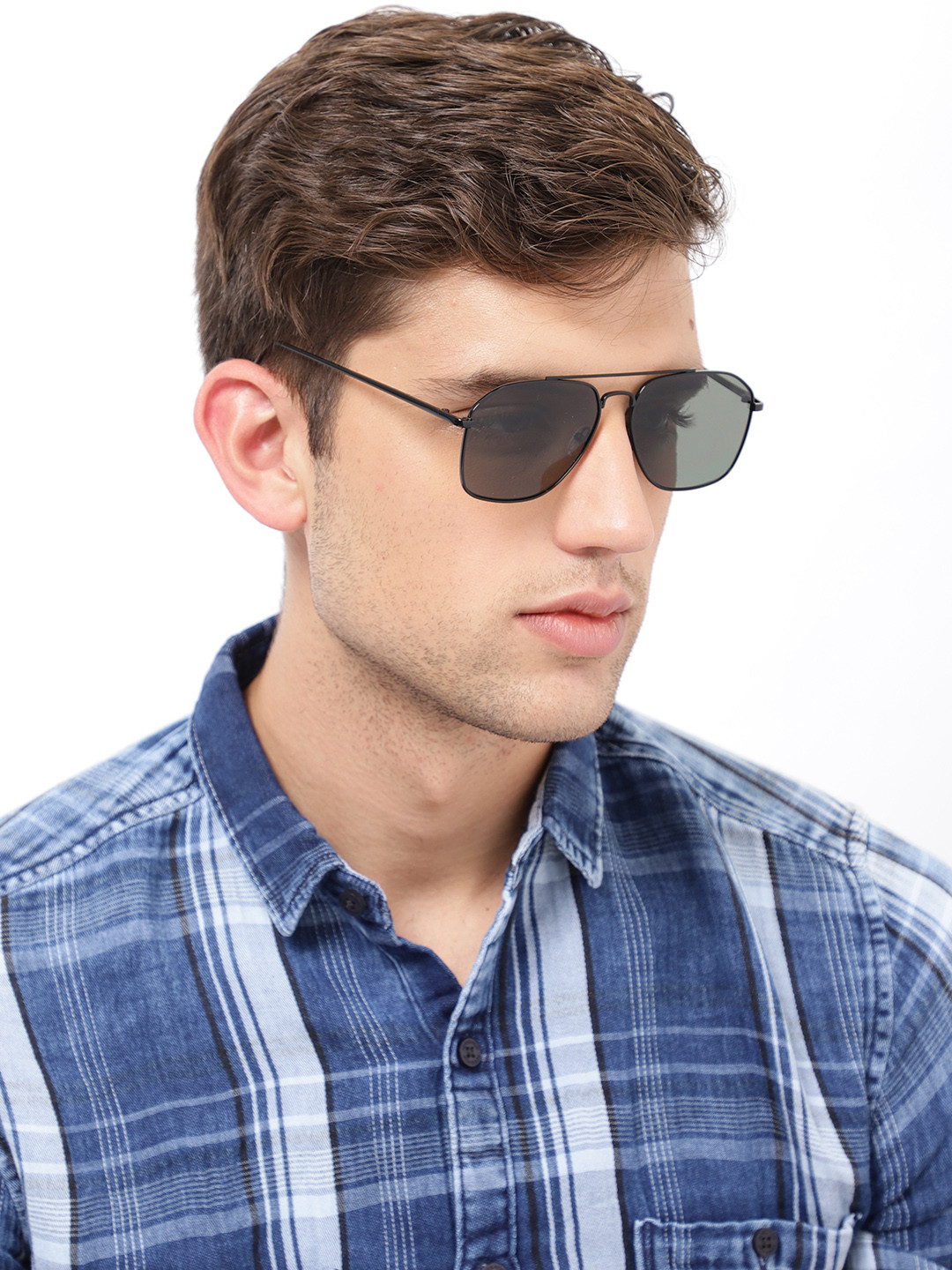 

Mast & Harbour Unisex Square Sunglasses MFB-PN-PS-T9301, Black