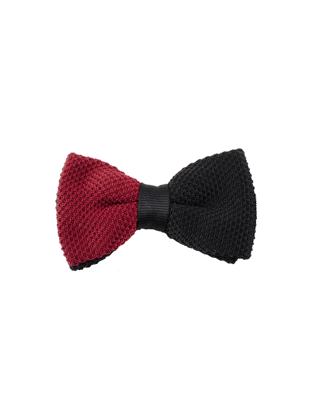 

Tossido Maroon & Black Woven Design Bow Tie