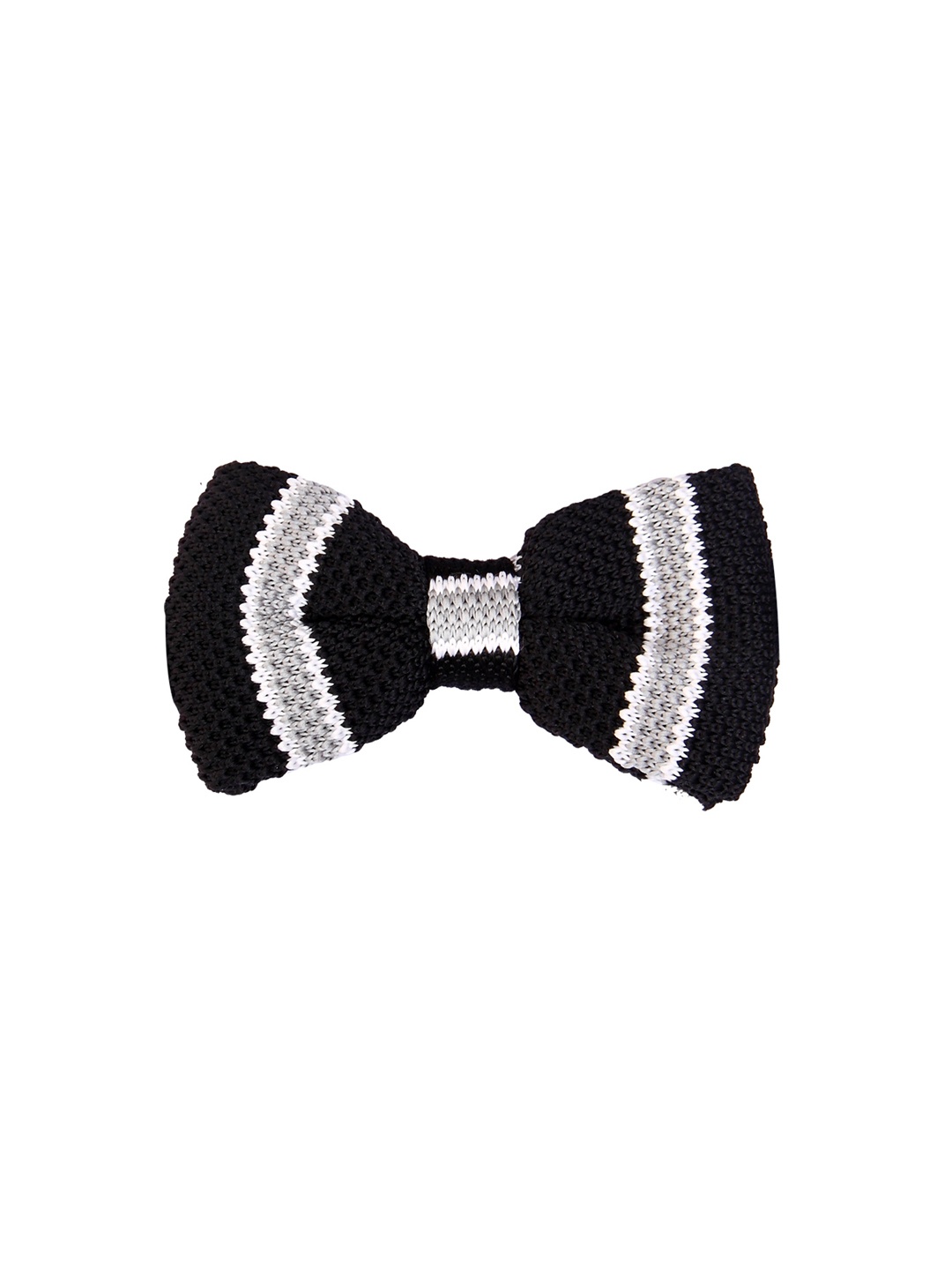 

Tossido Black & White Woven Design Bow Tie