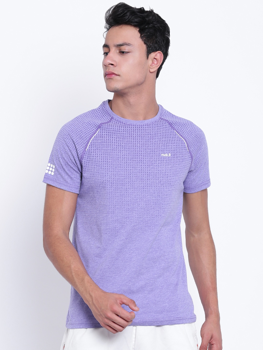

rock.it Men Purple Printed Round Neck T-shirt