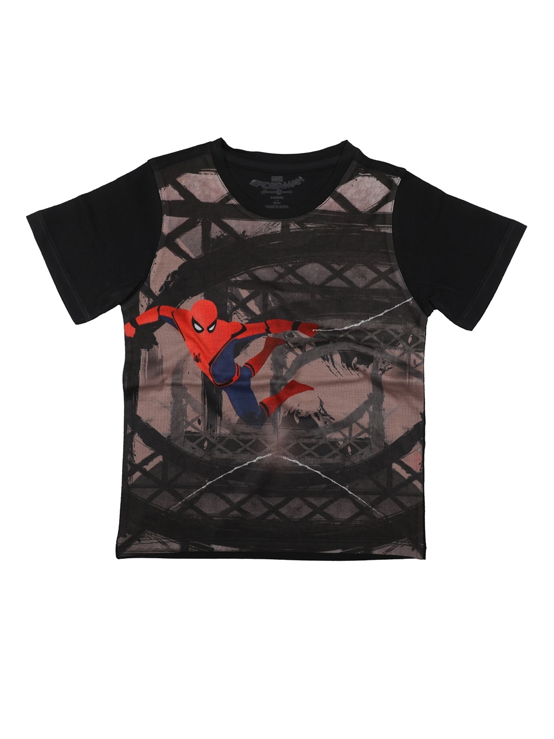 

Marvel by Wear Your Mind Boys Black Printed Round Neck T-shirt