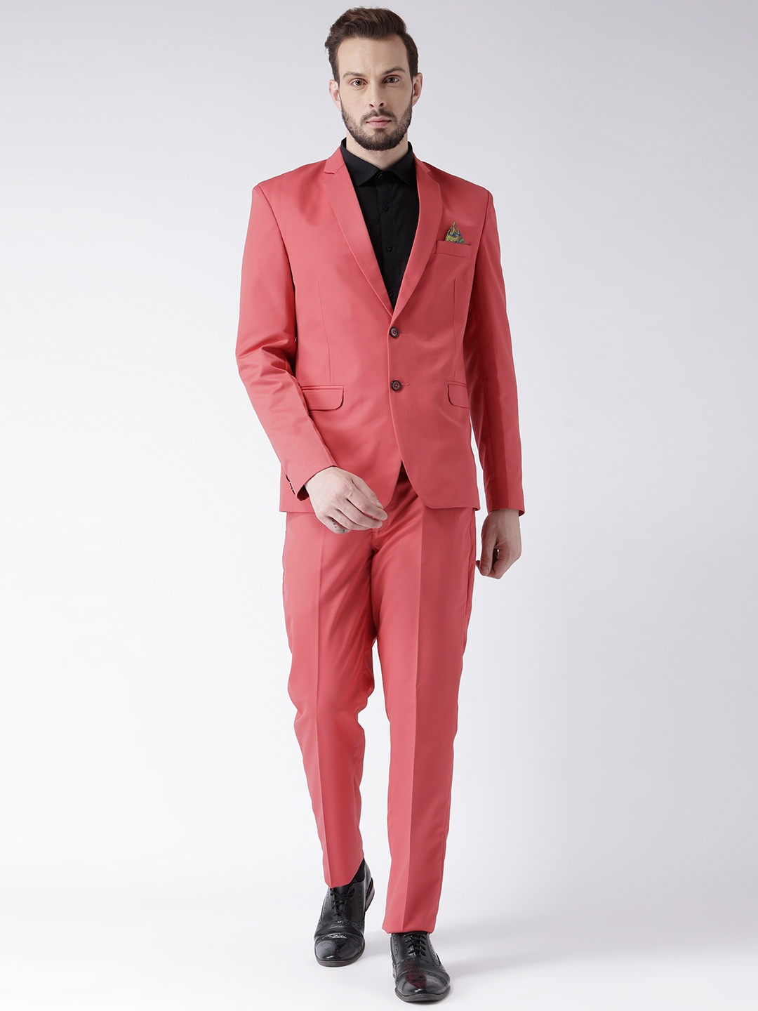 

Hangup Men Red Single-Breasted Regular Fit Suit