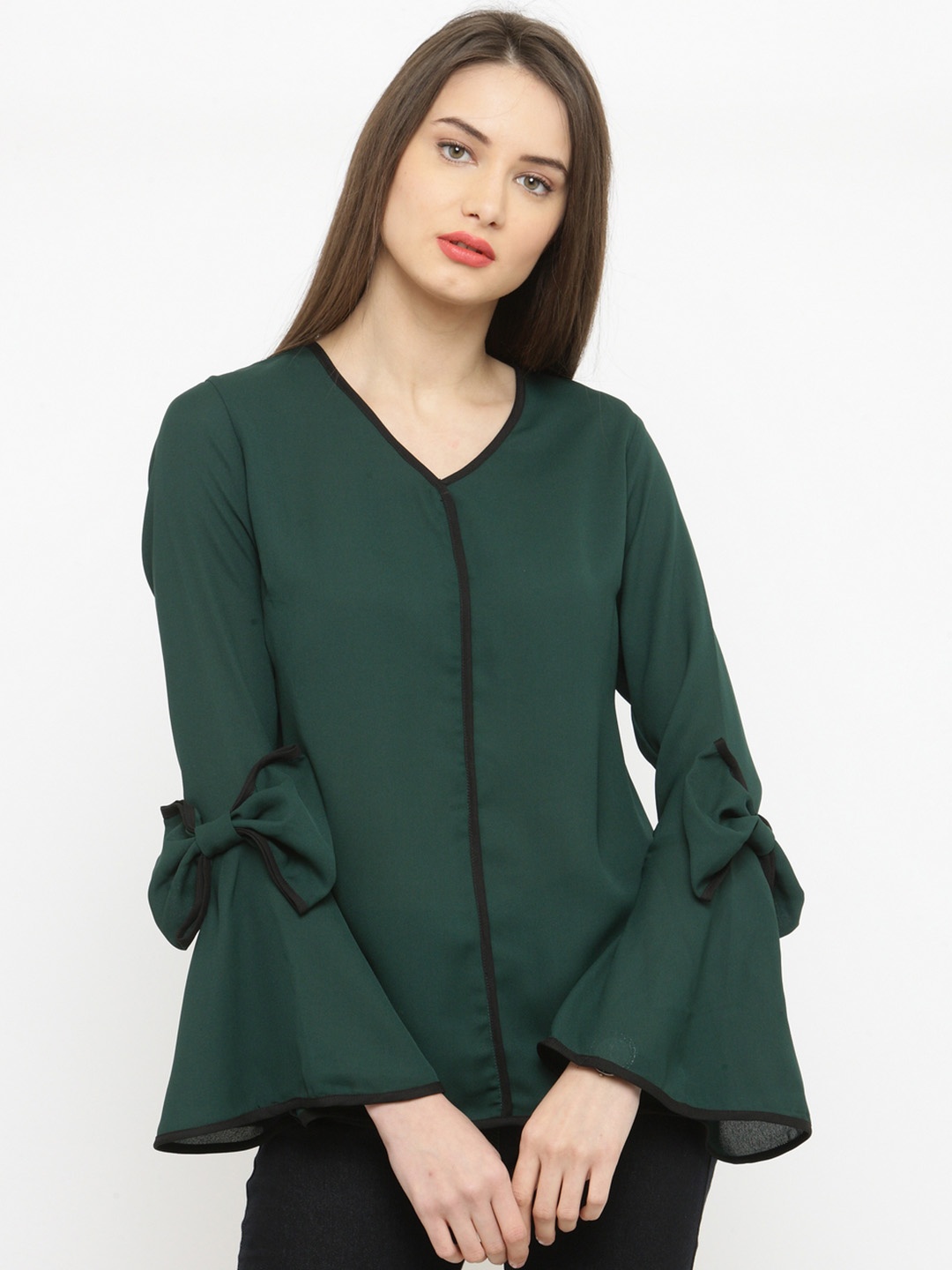 

plusS Studio Women Green Solid Top