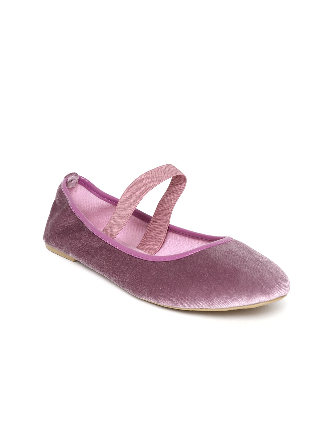 

OVS Women Purple Solid Velvet Ballerinas