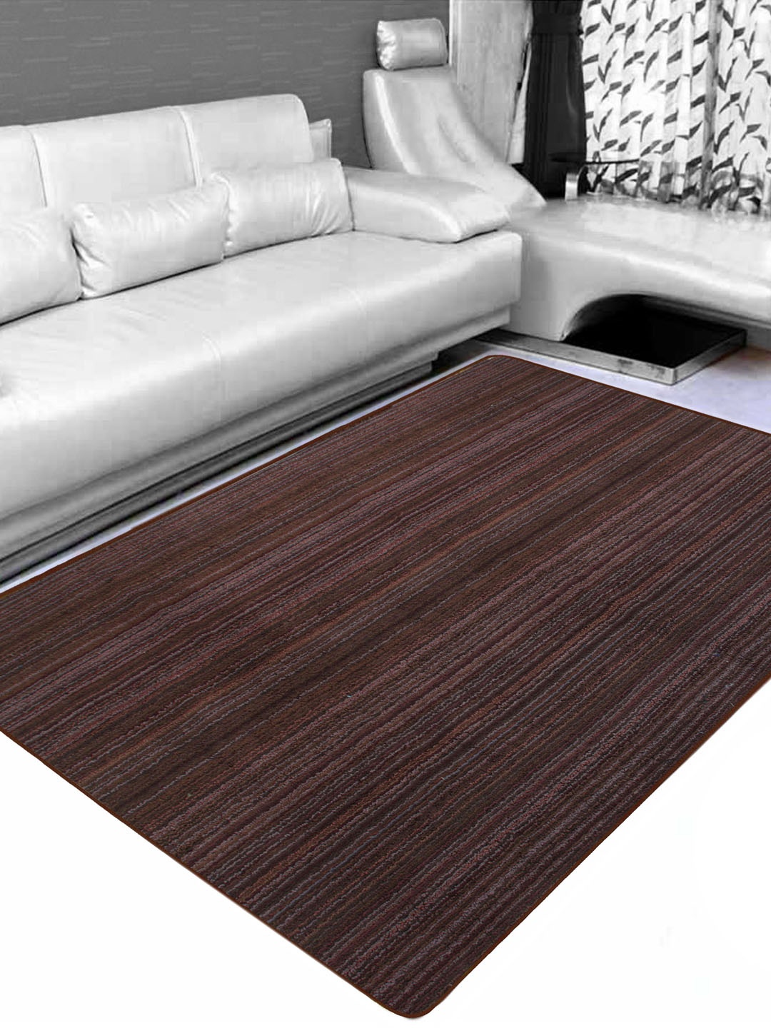 

Saral Home Brown Striped Carpet