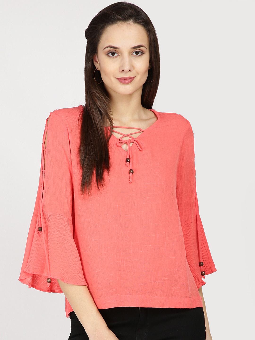 

Gipsy Women Coral Solid Top
