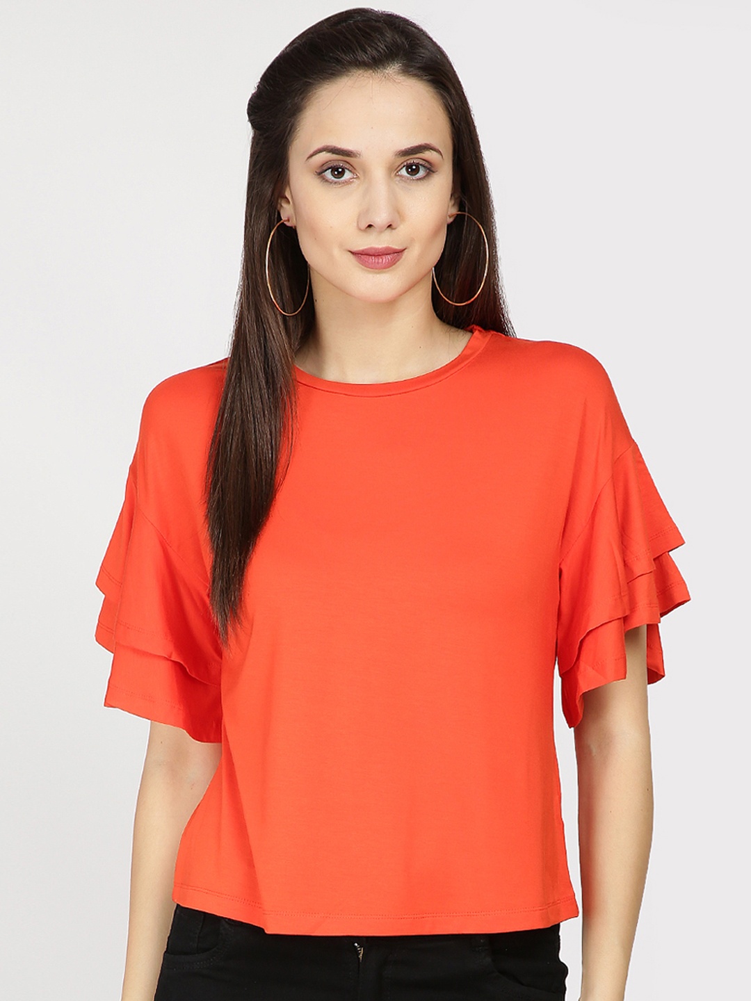 

Gipsy Women Orange Solid Top