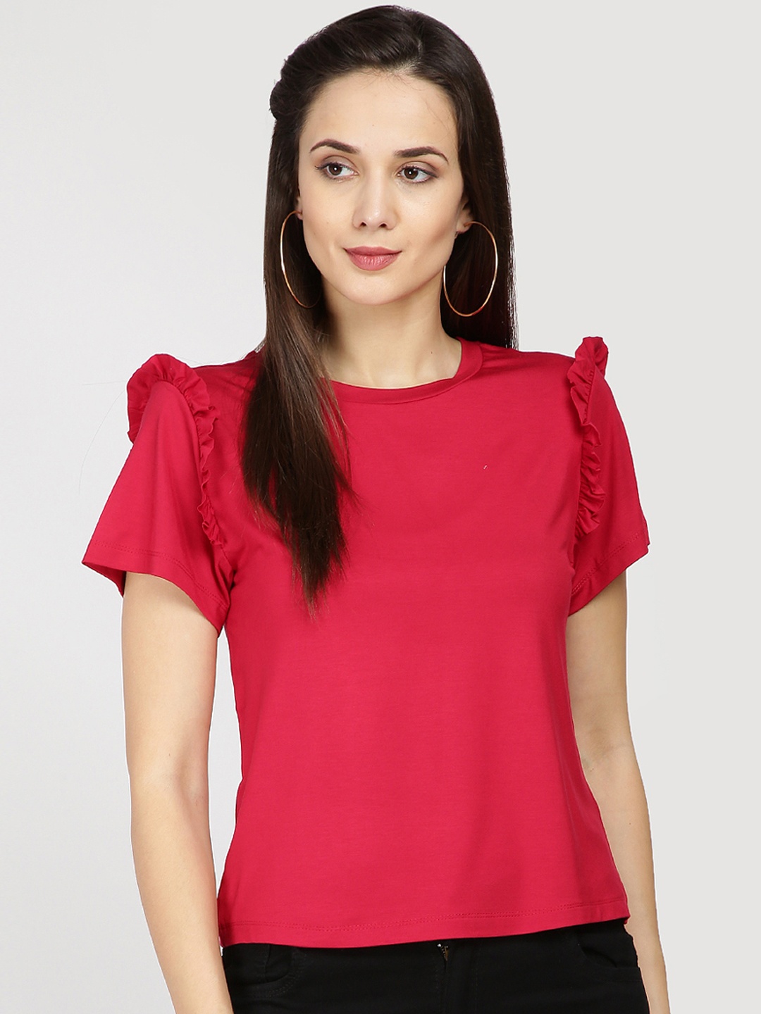 

Gipsy Women Red Solid Top