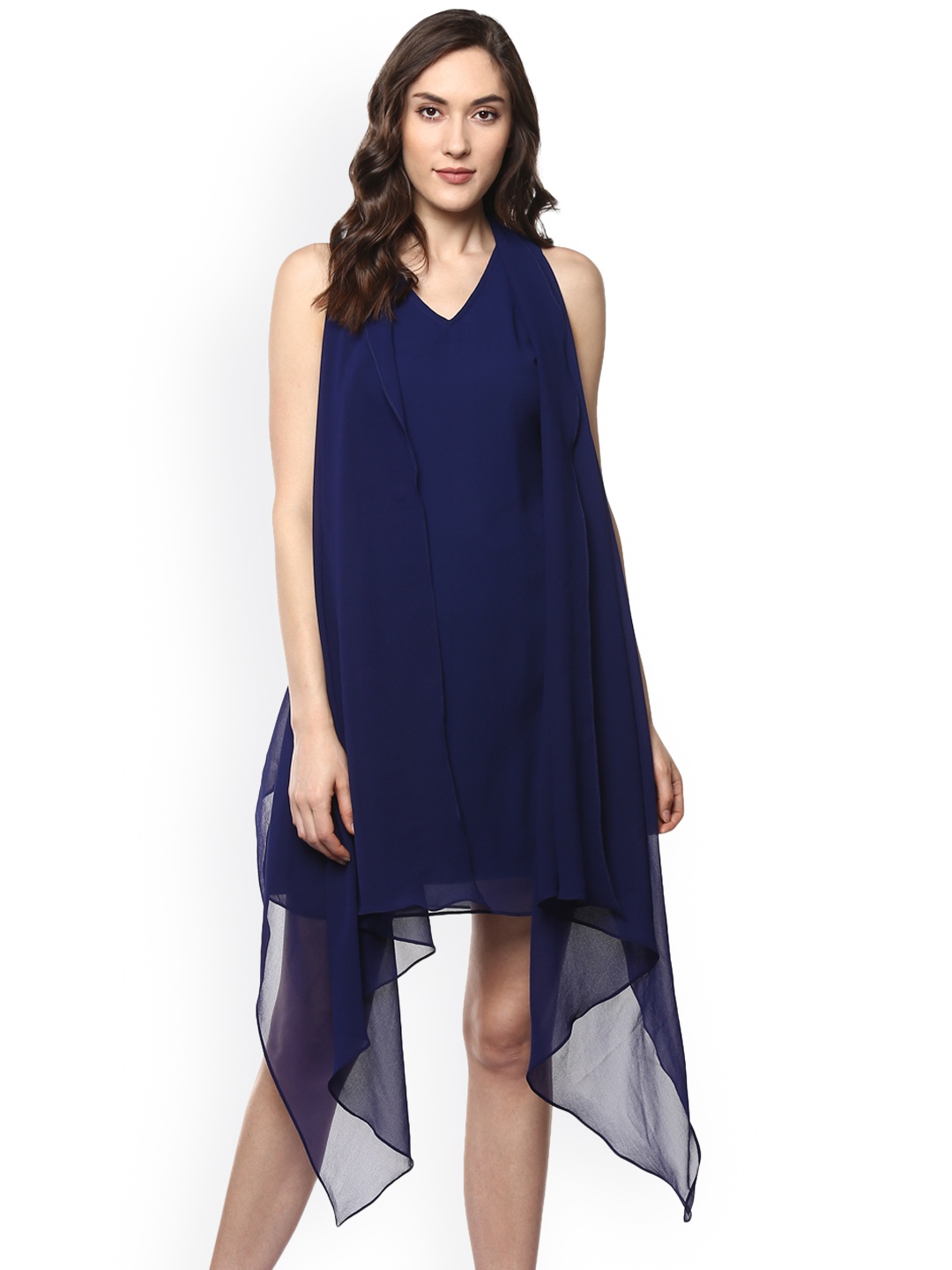 

MABISH by Sonal Jain Women Navy Blue Solid A-Line Dress