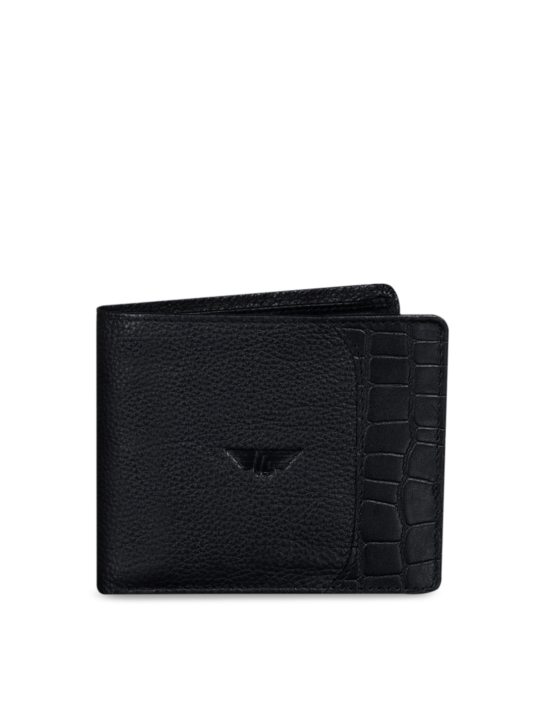 

Red Tape Men Black Solid Two Fold Wallet