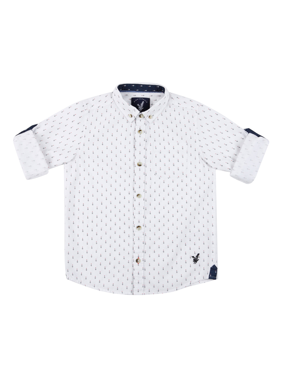 

URBAN SCOTTISH Boys White Standard Regular Fit Printed Casual Shirt