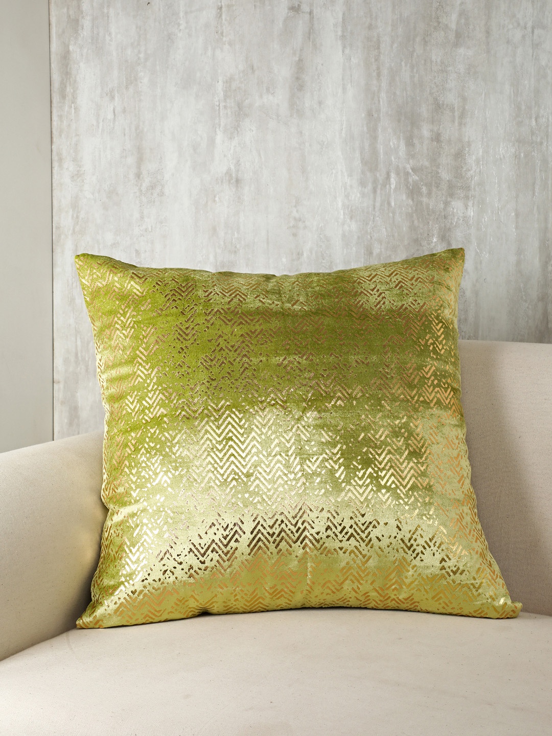 

Pure Home and Living Green Single Geometric Square Cushion Cover
