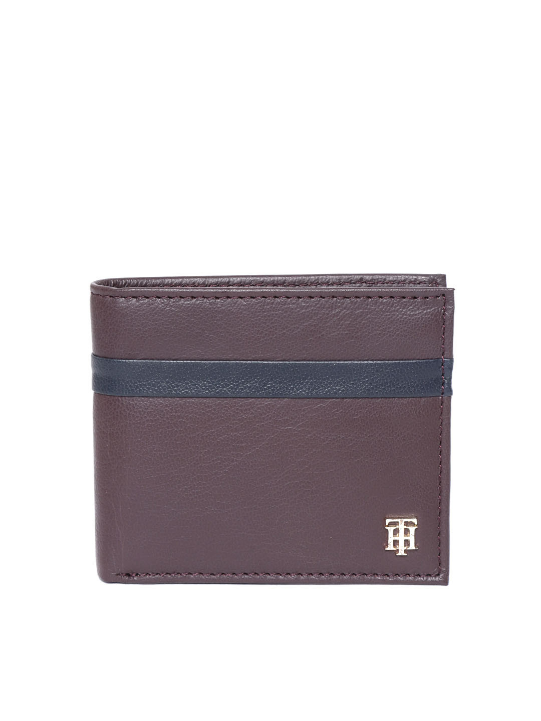 

Tommy Hilfiger Men Brown Leather Solid Two Fold Wallet