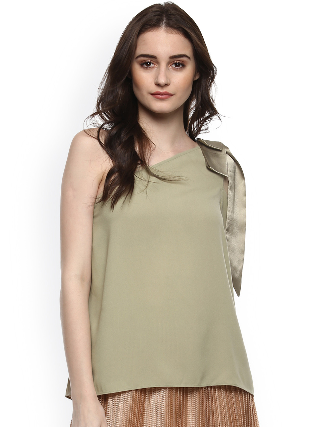 

Kazo Women Olive Green Solid Top