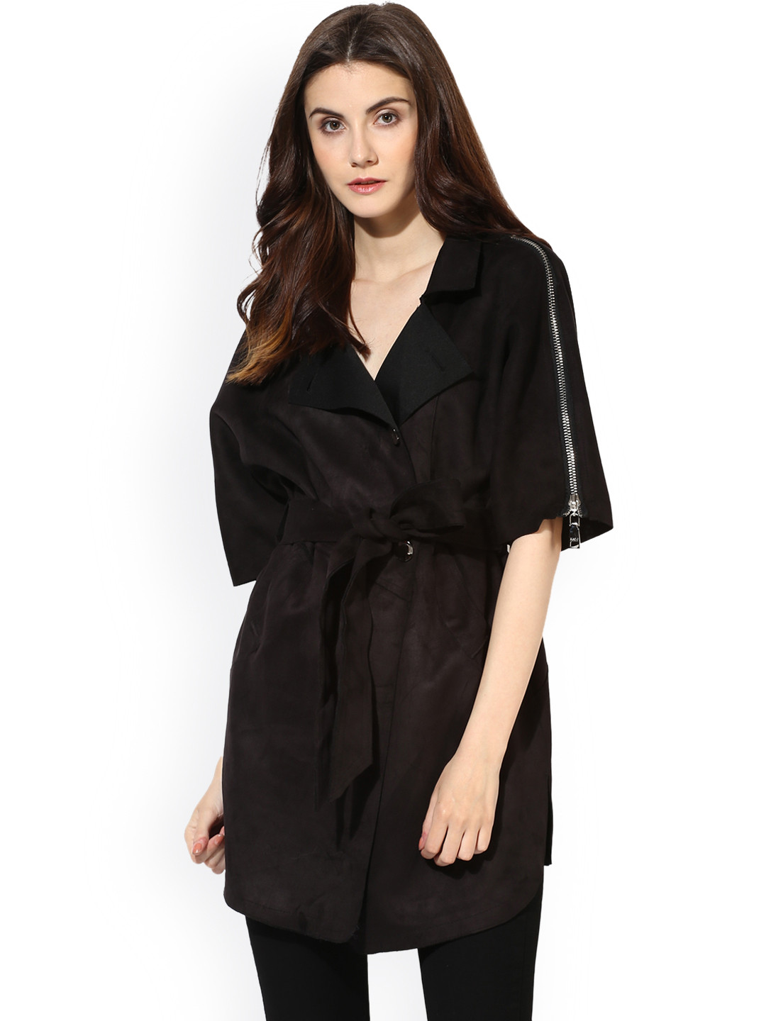 

Kazo Women Black Solid Tailored Jacket